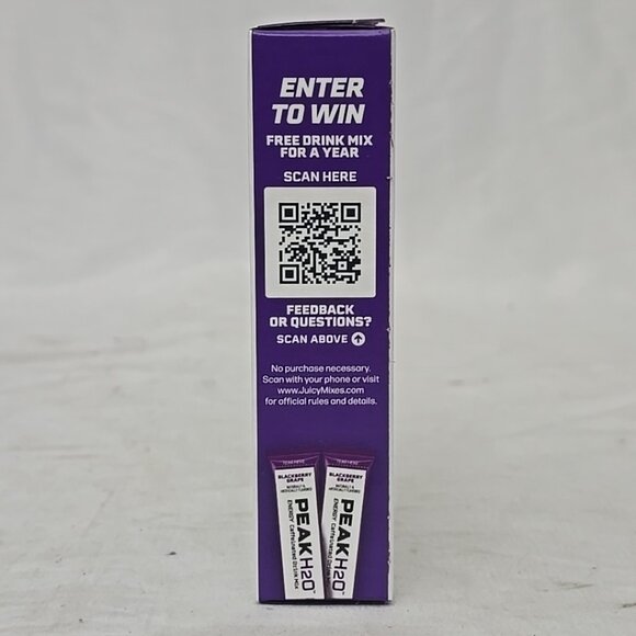 PEAK H2O By Stur ENERGY BlackBerry Grape 6 PACK 36 Count Drink Mix Enhancer - Picture 5 of 7